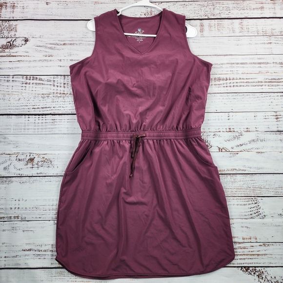 Kuhl Dresses & Skirts - Kuhl Vantage Dress Women's Large Sleeveless Pockets Drawstring Waist Hipster
